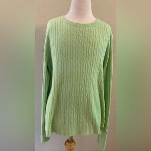 Carolyn Taylor Women Green Long
Sleeves Crew Neck Knit Pullover
Sweater Size M